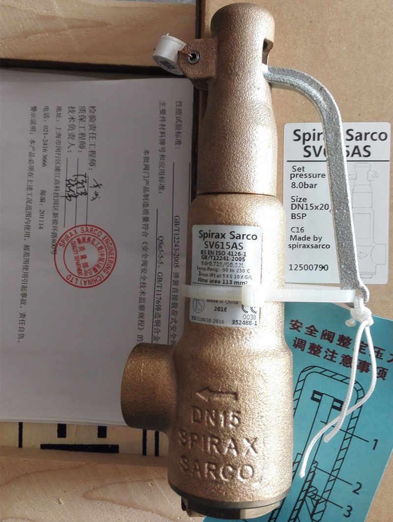 1/2寸DN15斯派莎克SV615AS安全閥產品圖片與性能解析
